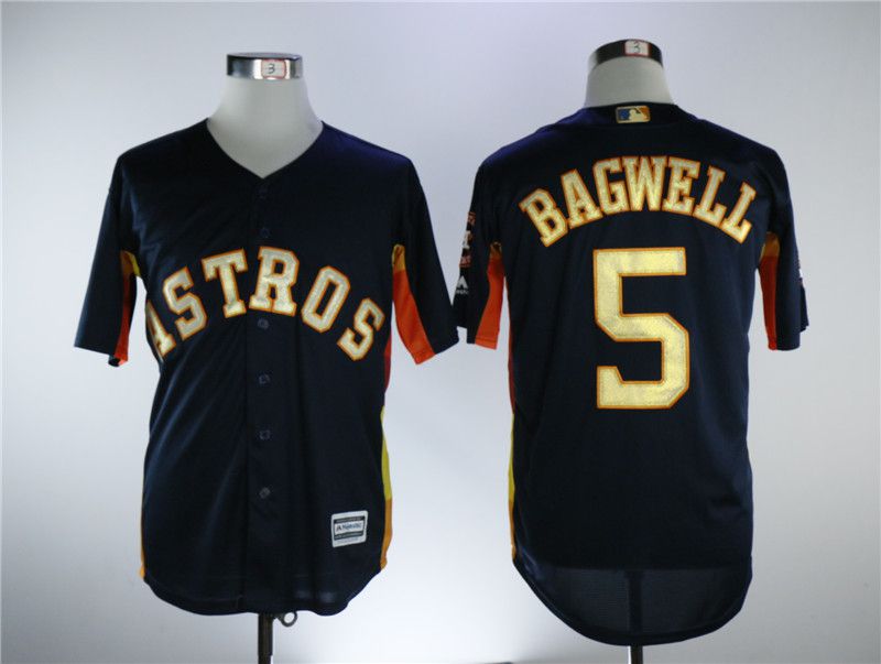 Men Houston Astros #5 Bagwell Blue Game Champion Edition MLB Jerseys->->MLB Jersey
